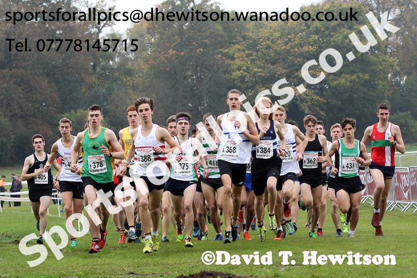 Junior men, National Cross Country Relays, Berry Park, Mansfield. Photo: David T. Hewitson/Sports for All Pics